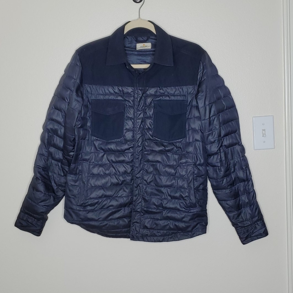 Marine Layer Navy Puffer Jacket